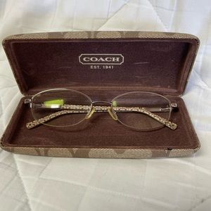 Coach womens eyeglass frame and hard clamshell case
